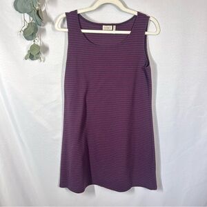 LOGO | Sleeveless Mini Dress Knit Striped Navy Blue Red Women’s Size Medium